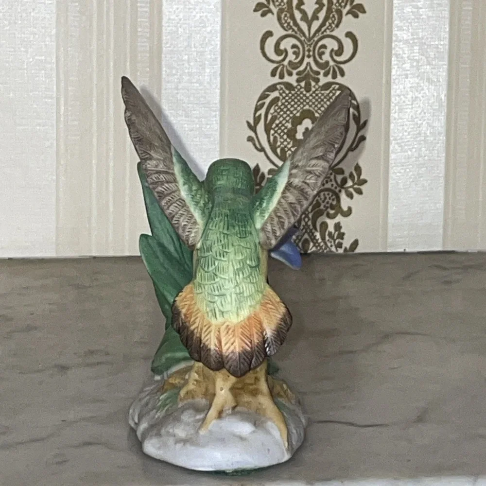 1996 Calliope Hummingbird with Gentian Bronson Collectibles Figurine Nature Core